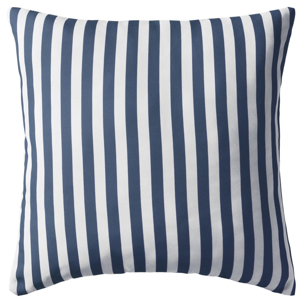 vidaXL Perne de exterior, 2 buc., imprimeu dungi, 45x45 cm, bleumarin