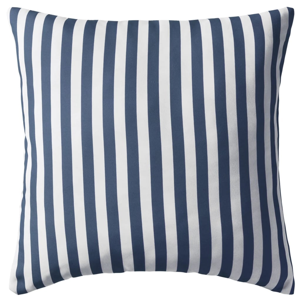 vidaXL Buitenkussens 45x45 cm gestreept marineblauw 4 st afbeelding