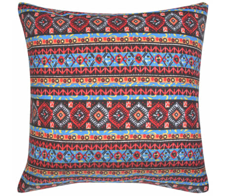 vidaXL Kuddfodral 2 st canvas Aztec tryckt flerfärgad 80x80 cm