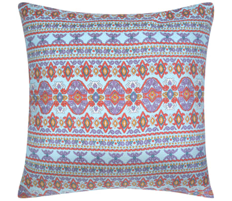 vidaXL Pillow Covers 4 pcs Canvas Aztec Printed Multicolour 40x40 cm