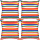 vidaXL Putetrekk med smale striper 4 stk 40x40 cm