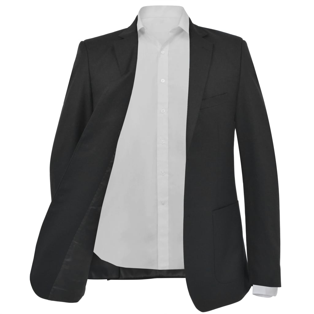 vidaXL Men's Business Blazer Size 48 Black