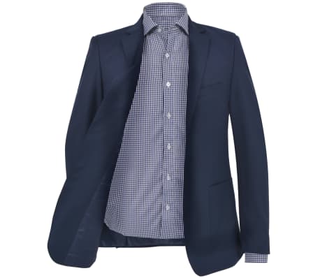 vidaXL Zakelijke blazer voor mannen maat 54 marineblauw