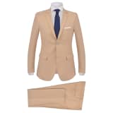 vidaXL Tweedelig zakelijk pak voor mannen maat 50 beige