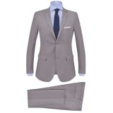 vidaXL Pánský dvoudílný business oblek vel. 54 světle šedý