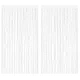 vidaXL Cortinas de fios 2 pcs 100x250 cm branco