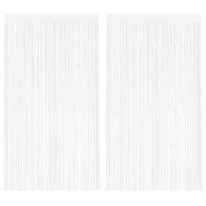 Zavese iz nitk 2 kosa 140x250 cm bele barve