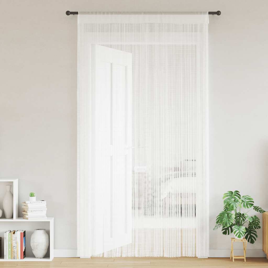 vidaXL Draperii cu franjuri, 2 buc., 140 x 250 cm, alb