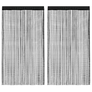 vidaXL n&ouml;&ouml;rkardinad 2 tk, 100 x 250 cm, must