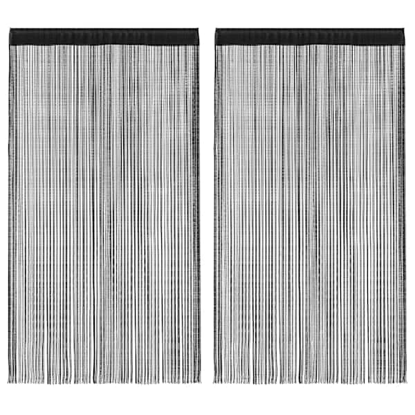 vidaXL n&ouml;&ouml;rkardinad 2 tk, 140 x 250 cm, must