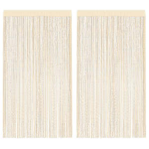 Zavese iz nitk 2 kosa 100x250 cm kremne barve