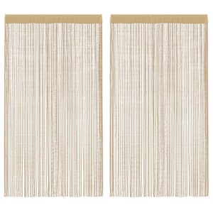 vidaXL n&ouml;&ouml;rkardinad 2 tk, 100 x 250 cm, beež