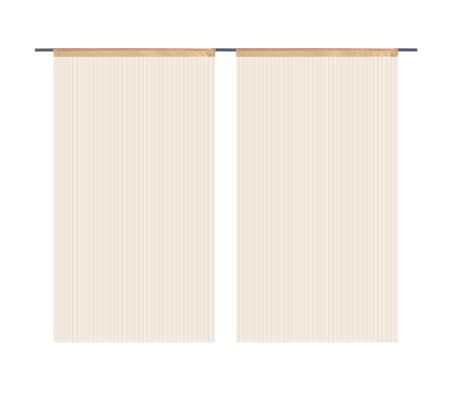 VidaXL Draadgordijnen 100x250 Cm Beige 2 St Online Kopen | VidaXL.be