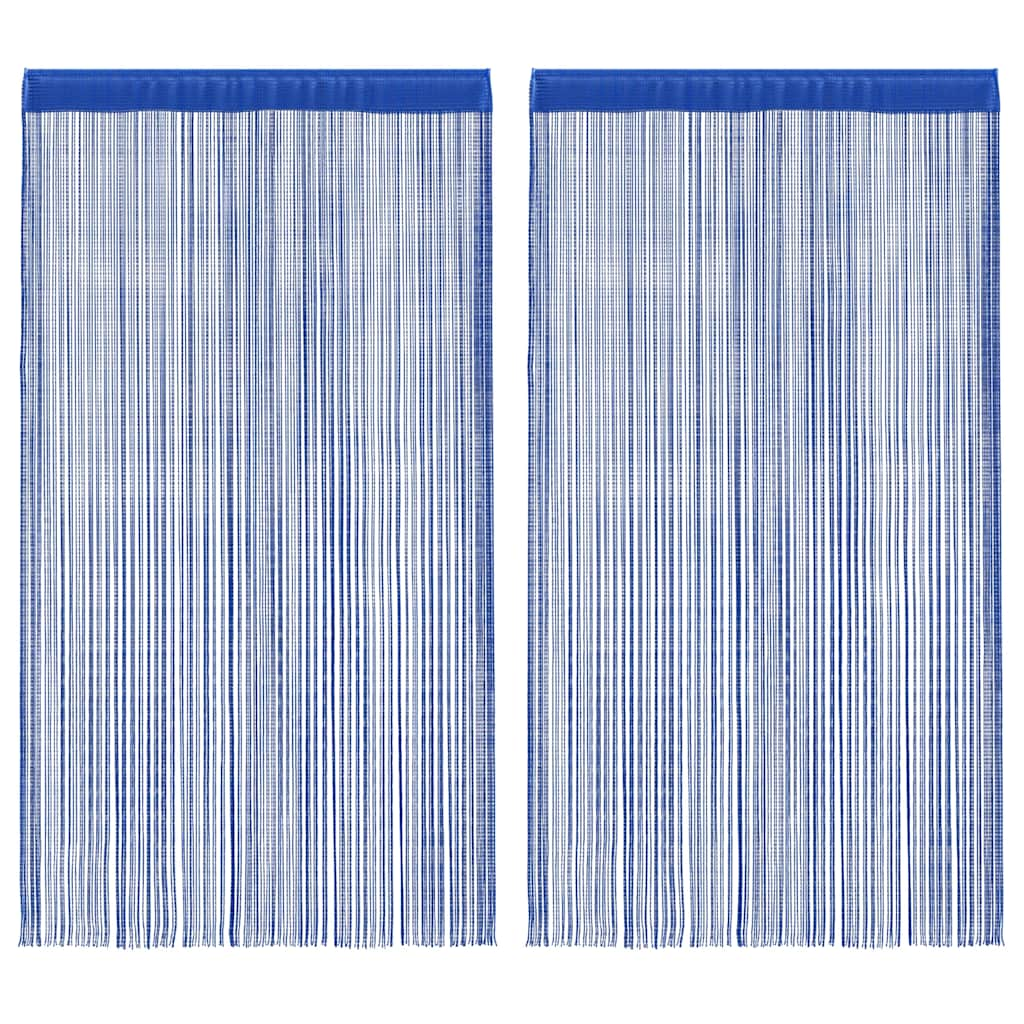 vidaXL Fadenvorhänge 2 Stk. 100 x 250 cm Blau