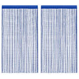 vidaXL Zasłony sznurkowe, 2 sztuki, 100 x 250 cm, niebieskie
