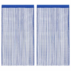 Zavese iz nitk 2 kosa 140x250 cm modre barve