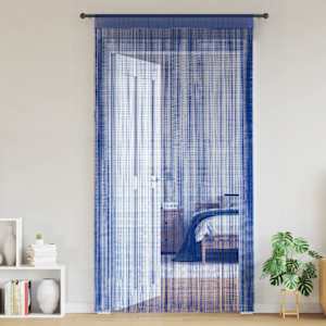 vidaXL Κουρτίνες με Κρόσσια 2 τεμ. Μπλε 140 x 250 εκ.