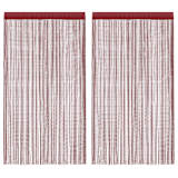 vidaXL String-verhot 2 kpl 100x250 cm Viininpunainen