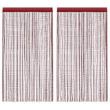 vidaXL String-verhot 2 kpl 140x250 cm Viininpunainen
