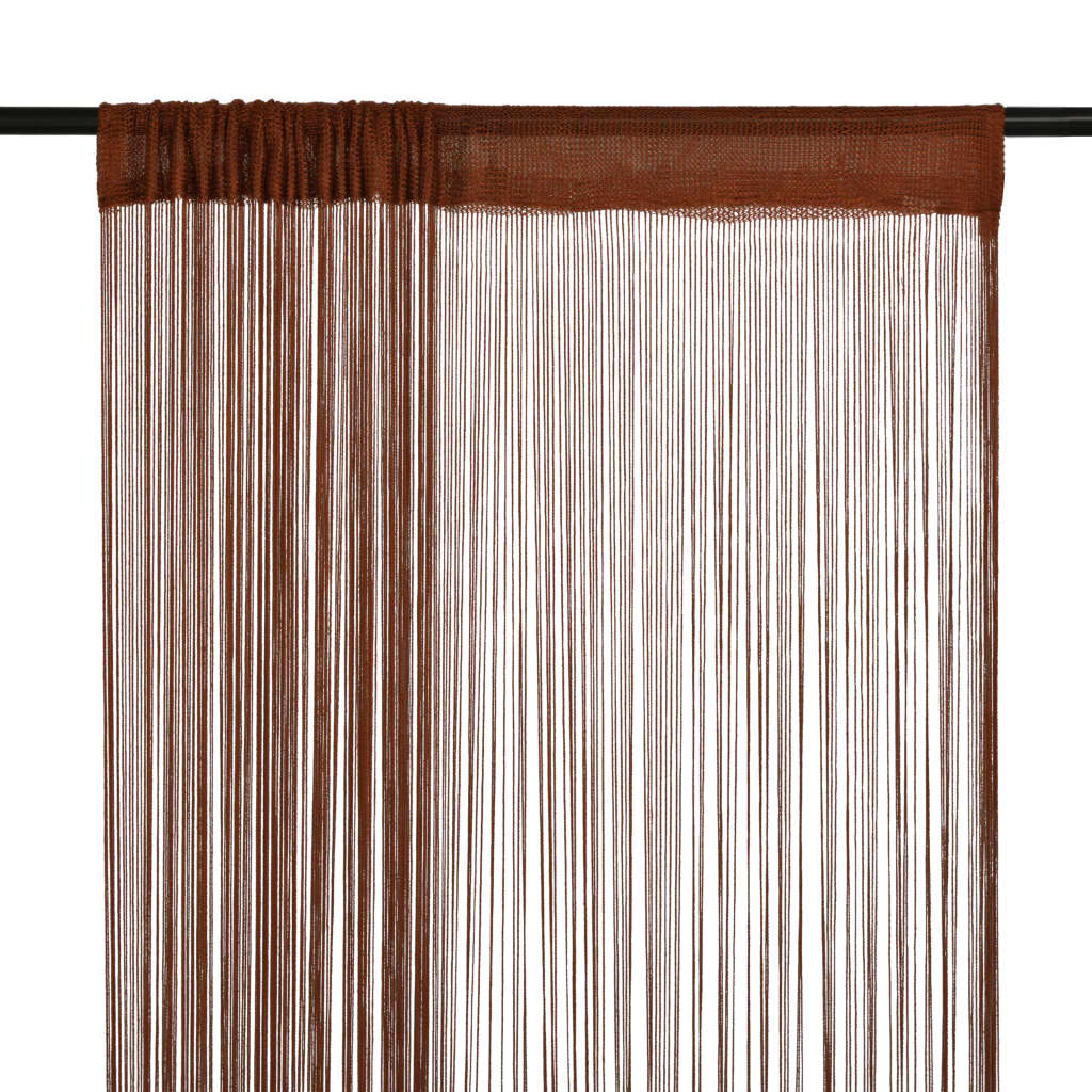 Photos - Curtains & Drapes VidaXL String Curtains 2 pcs 100x250 cm Brown 