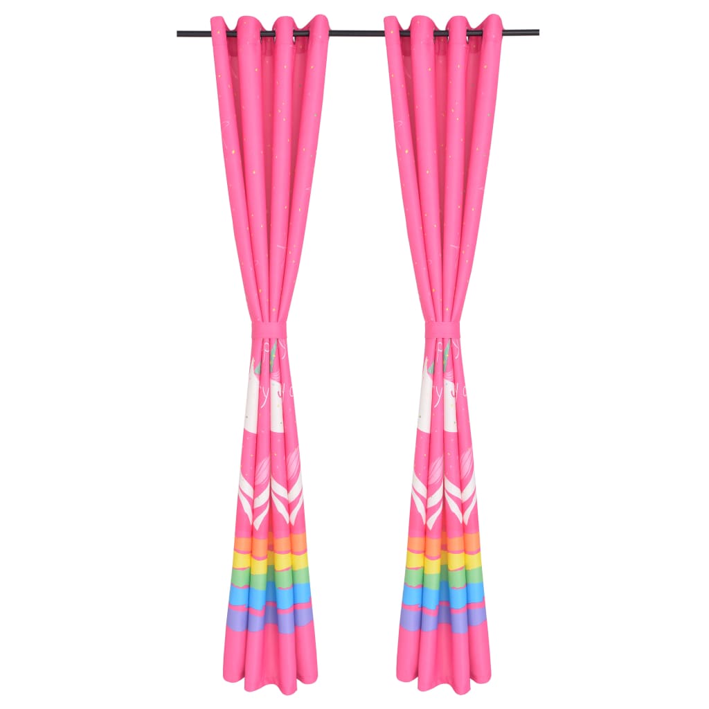 Tende Oscuranti 2 Pz Stampate Per Bambini 140x240 Cm Rosa VidaXL 11 width=274