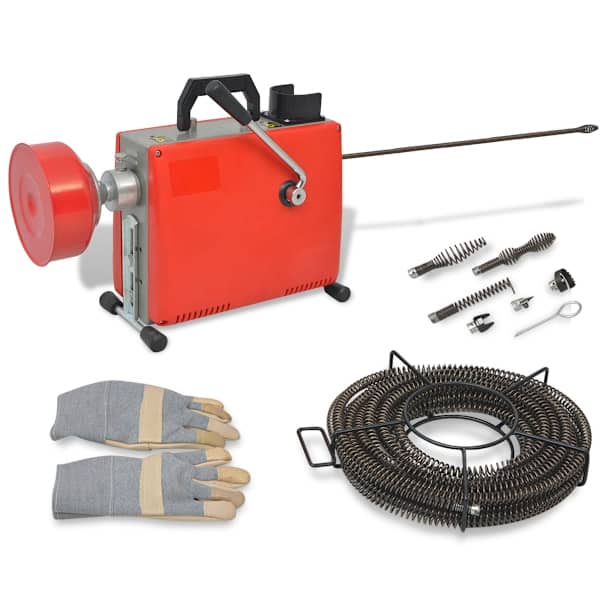 vidaXL torupuhastusmasin 250 W, 15 m x 16 mm, 4,5 m x 9,5 mm