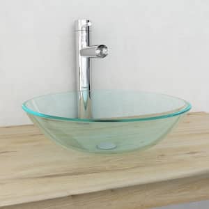 Umyvadlo z tvrzeného skla 42 cm transparentní - obrázek 1