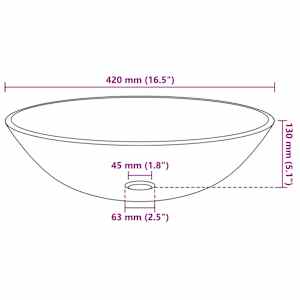 Umyvadlo z tvrzeného skla 42 cm hnědé - obrázek 4