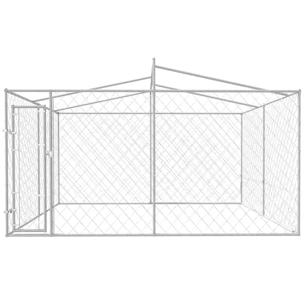 

vidaXL Hondenkennel voor buiten met dak 4x4x2,4 m