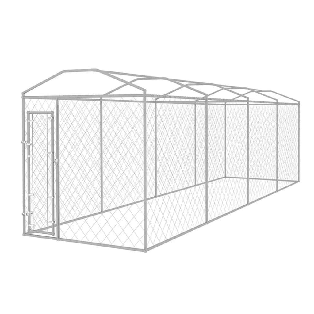 

vidaXL Hondenkennel voor buiten met dak 8x2x2,4 m