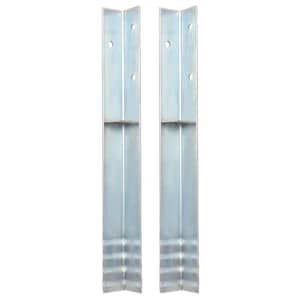 Talno sidro L-oblike 2 kosa pocinkano jeklo 5x5x50 cm