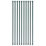 vidaXL Tuinpalen 1 m metaal groen 10 st