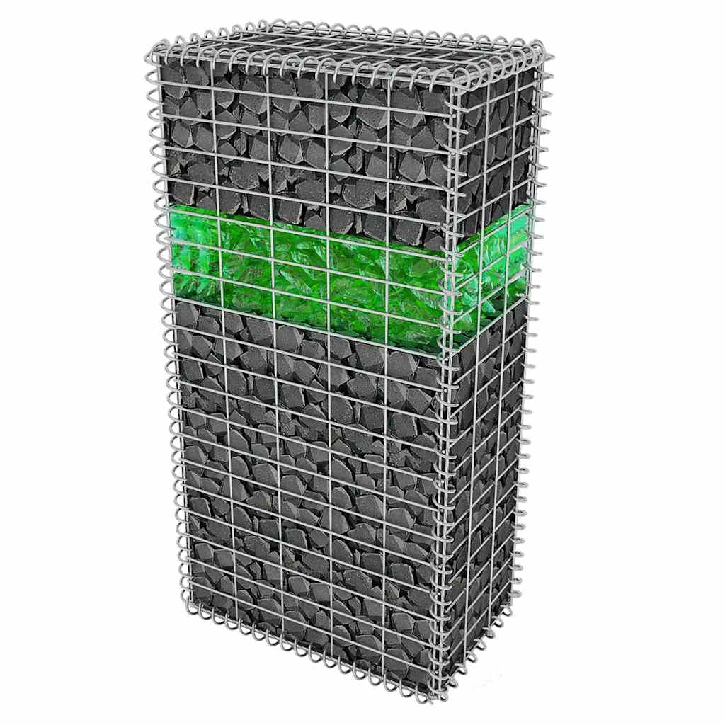 vidaXL Pietre gabion sticlă 60-120 mm 25 kg, Verde