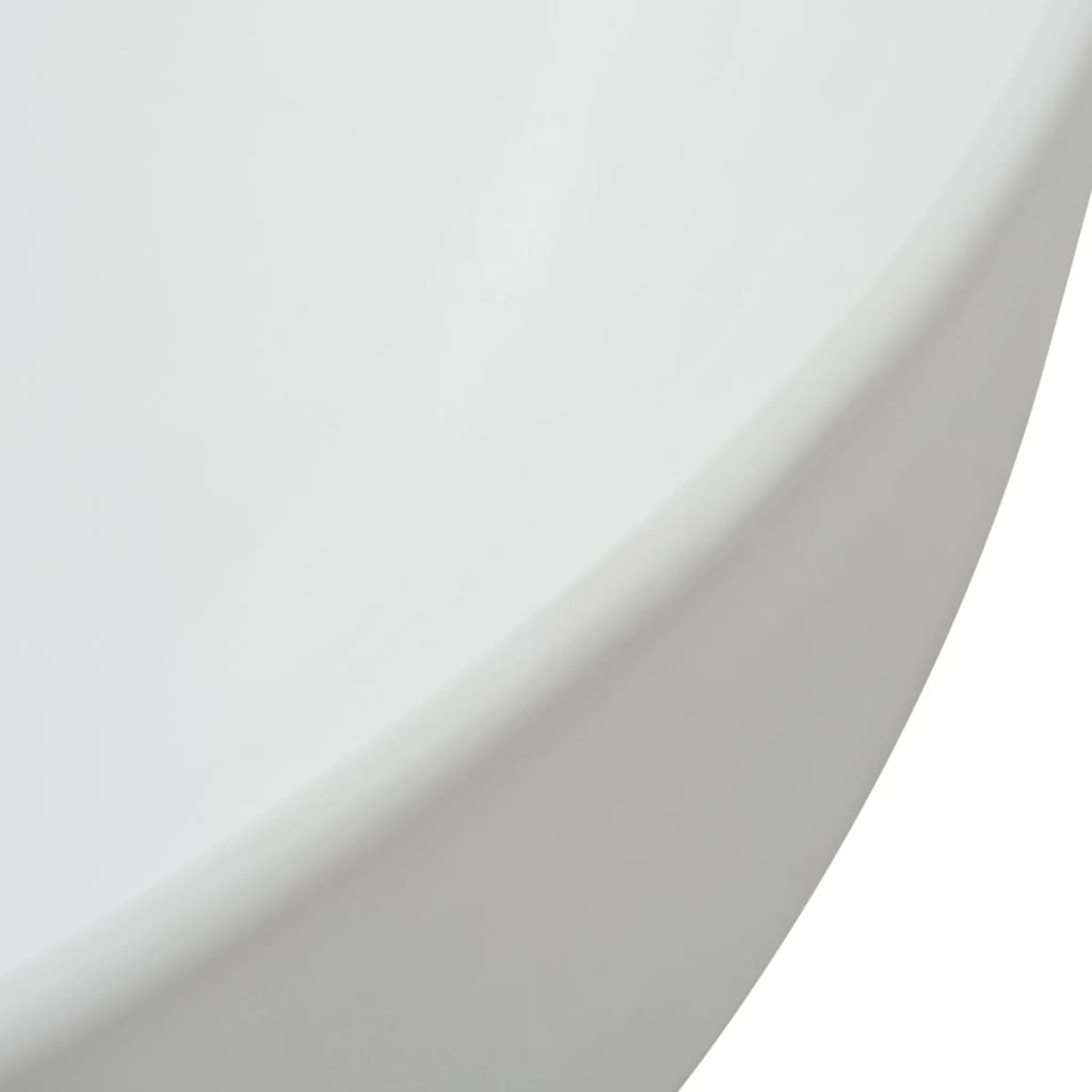 Petrashop  Umyvadlo kulaté keramické bílé 41,5x13,5 cm
