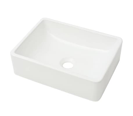 Lavandino Cucina Ceramica Usato.Vidaxl Lavandino In Ceramica Rettangolare Bianca Sanitari Bagno Lavabo Lavello Ebay