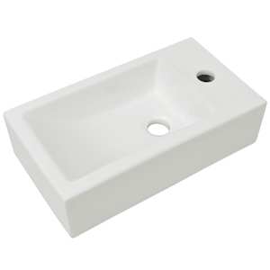 Umyvadlo otvor na baterii obdélníkové keramické bílé 46x25,5x12cm - obrázek 2