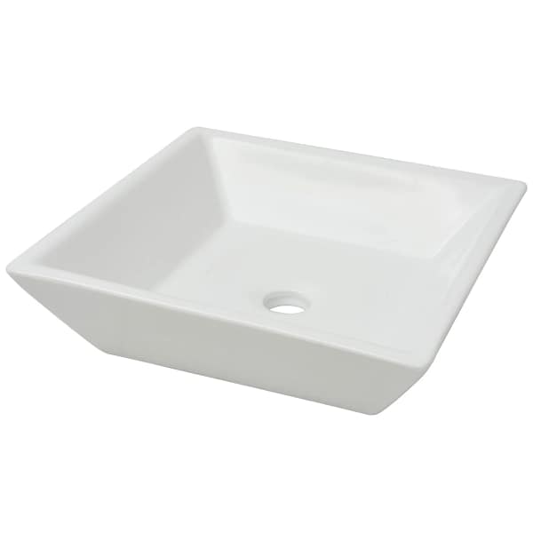 vidaXL kandiline valamu, keraamiline, valge 41,5 x 41,5 x 12 cm