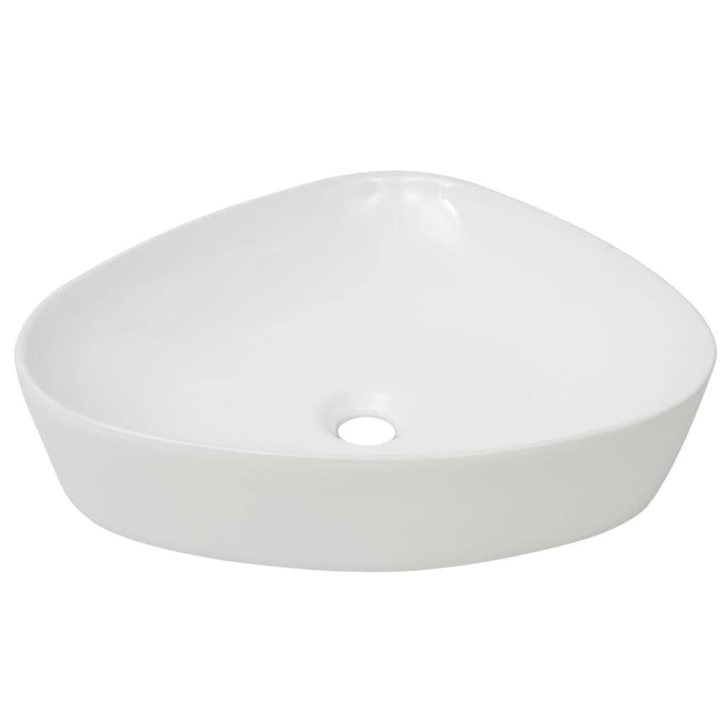 

vidaXL Basin Triangle Ceramic White 19.9"x16.1"x4.7"