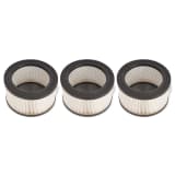 vidaXL Filtros Hepa para aspirador de cinzas 3 pcs branco e preto