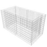 vidaXL Gabion stålpotte 180x90x100 cm sølv