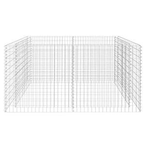 Gabionový vyvýšený záhon ocel 180 x 90 x 100 cm stříbrný - obrázek 4