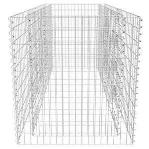 Gabionový vyvýšený záhon ocel 180 x 90 x 100 cm stříbrný - obrázek 5