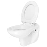 vidaXL Toaletă suspendată, cu colac silențios, ceramică, Alb WC