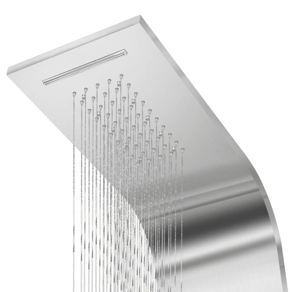 Shower Panel System Stainless Steel Curved VidaXL 15 width=274