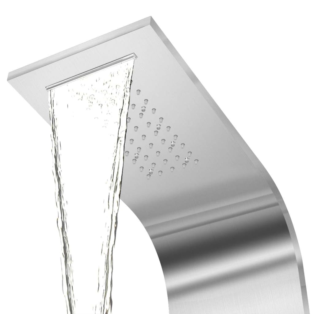 Shower Panel System Stainless Steel Curved VidaXL 16 width=274