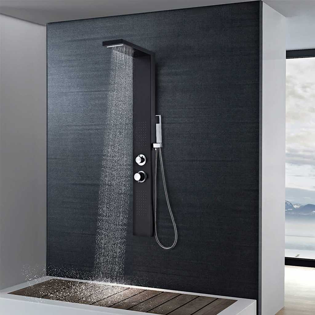 

vidaXL Douche paneelsysteem aluminium matzwart