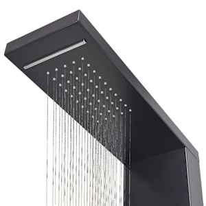 Sprchový panel set hliníkový matný černý - obrázek 5