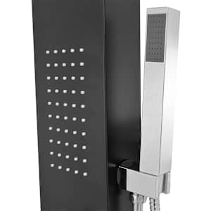 Sprchový panel set hliníkový matný černý - obrázek 7