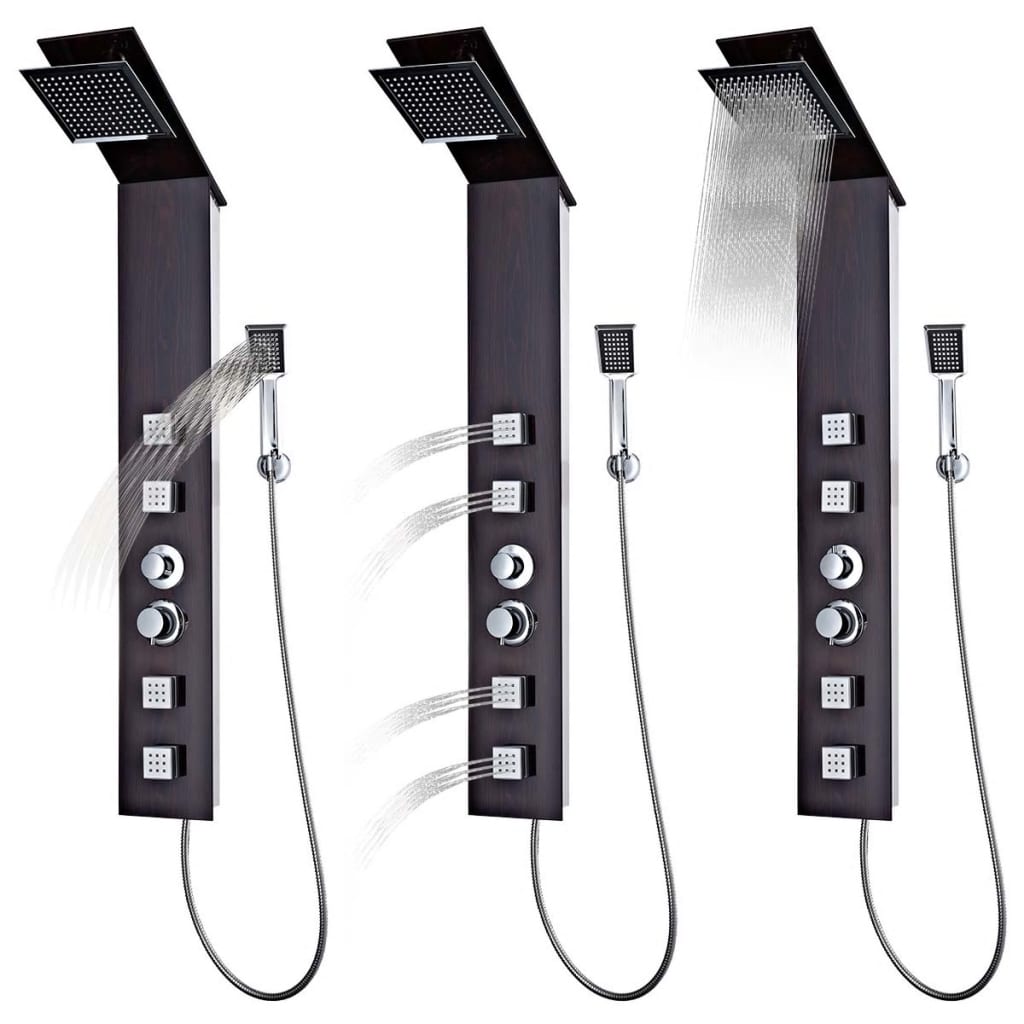 

vidaXL Douche paneelsysteem glas bruin