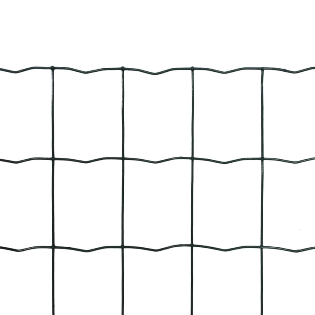 vidaXL Euro Fence Steel 10x1.7 m Green